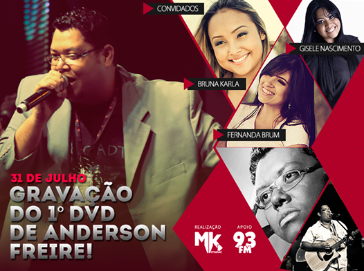 Os ingressos para o DVD Anderson Freire ao vivo já estão à venda