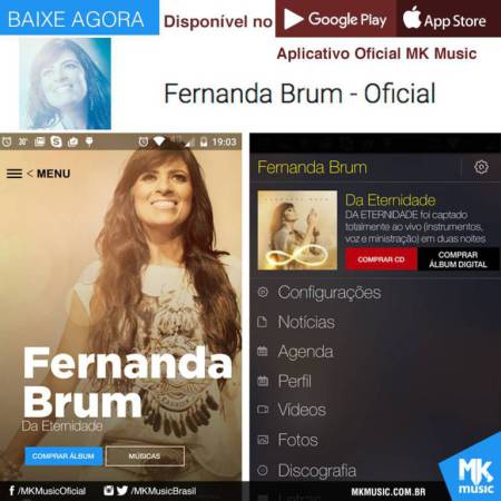 Confira o aplicativo oficial da Fernanda Brum